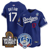 Men's Dodgers Fernando Valenzuela & 2024 World Series Patch Vapor Premier Limited Jersey V3 - All Stitched