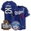Men's Dodgers Fernando Valenzuela & 2024 World Series Patch Vapor Premier Limited Jersey V3 - All Stitched