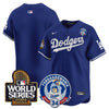Men's Dodgers Fernando Valenzuela & 2024 World Series Patch Vapor Premier Limited Jersey V3 - All Stitched