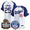Men's Dodgers Fernando Valenzuela & 2024 World Series Patch Vapor Premier Limited Jersey V3 - All Stitched