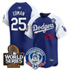 Men's Dodgers Fernando Valenzuela & 2024 World Series Patch Vapor Premier Limited Jersey V3 - All Stitched