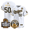 Men's Dodgers Fernando Valenzuela & 2024 World Series Patch Vapor Premier Limited Jersey V3 - All Stitched