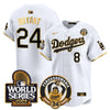 Men's Dodgers Fernando Valenzuela & 2024 World Series Patch Vapor Premier Limited Jersey V3 - All Stitched