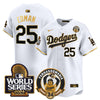 Men's Dodgers Fernando Valenzuela & 2024 World Series Patch Vapor Premier Limited Jersey V3 - All Stitched