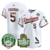 Men's Dodgers Mexico Fernando Valenzuela & 2024 World Series Patch Vapor Premier Limited Jersey - All Stitched