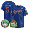 Men's Dodgers Mexico Fernando Valenzuela & 2024 World Series Patch Vapor Premier Limited Jersey - All Stitched