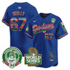 Men's Dodgers Mexico Fernando Valenzuela & 2024 World Series Patch Vapor Premier Limited Jersey - All Stitched