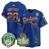 Men's Dodgers Mexico Fernando Valenzuela & 2024 World Series Patch Vapor Premier Limited Jersey - All Stitched