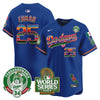 Men's Dodgers Mexico Fernando Valenzuela & 2024 World Series Patch Vapor Premier Limited Jersey - All Stitched