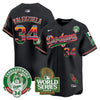 Men's Dodgers Mexico Fernando Valenzuela & 2024 World Series Patch Vapor Premier Limited Jersey - All Stitched