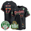 Men's Dodgers Mexico Fernando Valenzuela & 2024 World Series Patch Vapor Premier Limited Jersey - All Stitched