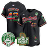 Men's Dodgers Mexico Fernando Valenzuela & 2024 World Series Patch Vapor Premier Limited Jersey - All Stitched