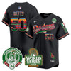 Men's Dodgers Mexico Fernando Valenzuela & 2024 World Series Patch Vapor Premier Limited Jersey - All Stitched