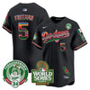 Men's Dodgers Mexico Fernando Valenzuela & 2024 World Series Patch Vapor Premier Limited Jersey - All Stitched