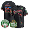 Men's Dodgers Mexico Fernando Valenzuela & 2024 World Series Patch Vapor Premier Limited Jersey - All Stitched