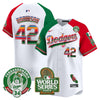 Men's Dodgers Mexico Fernando Valenzuela & 2024 World Series Patch Vapor Premier Limited Jersey - All Stitched