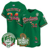 Men's Dodgers Mexico Fernando Valenzuela & 2024 World Series Patch Vapor Premier Limited Jersey - All Stitched
