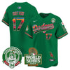 Men's Dodgers Mexico Fernando Valenzuela & 2024 World Series Patch Vapor Premier Limited Jersey - All Stitched