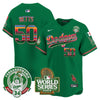 Men's Dodgers Mexico Fernando Valenzuela & 2024 World Series Patch Vapor Premier Limited Jersey - All Stitched