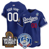 Dodgers Fernando Valenzuela & 2024 World Series Patch Vapor Premier Limited Custom Jersey V3 - All Stitched