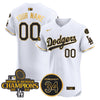 Custom Name/Gender Dodgers 2024 World Series Champions Gold Trim Vapor Premier Elite Jersey V2 - All Stitched