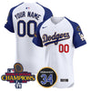 Custom Name/Gender Dodgers 2024 World Series Champions Gold Trim Vapor Premier Elite Jersey V2 - All Stitched