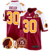 Men's Washington Redskins 75th Patch Throwback Game Jersey - All Stitched