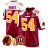 Men's Washington Redskins 75th Patch Throwback Game Jersey - All Stitched