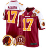 Men's Washington Redskins 75th Patch Throwback Game Jersey - All Stitched