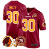 Men's Washington Redskins 75th Patch Throwback Game Jersey - All Stitched