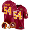 Men's Washington Redskins 75th Patch Throwback Game Jersey - All Stitched