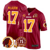 Men's Washington Redskins 75th Patch Throwback Game Jersey - All Stitched