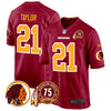 Men's Washington Redskins 75th Patch Throwback Game Jersey - All Stitched
