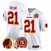 Men's Washington Redskins 75th Patch Throwback Game Jersey - All Stitched