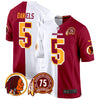 Men's Washington Redskins 75th Patch Throwback Game Jersey - All Stitched