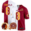 Men's Washington Redskins 75th Patch Throwback Game Jersey - All Stitched