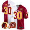 Men's Washington Redskins 75th Patch Throwback Game Jersey - All Stitched