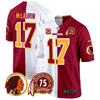 Men's Washington Redskins 75th Patch Throwback Game Jersey - All Stitched