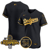Men's Dodgers 2024 World Series Champions Gold Trim Vapor Premier Elite Jersey V2 - All Stitched