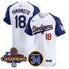 Men's Dodgers 2024 World Series Champions Gold Trim Vapor Premier Elite Jersey V2 - All Stitched