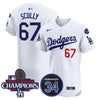 Men's Dodgers 2024 World Series Champions Patch Vapor Premier Elite Jersey V2 - All Stitched