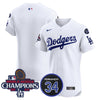 Men's Dodgers 2024 World Series Champions Patch Vapor Premier Elite Jersey V2 - All Stitched