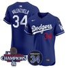 Men's Dodgers 2024 World Series Champions Patch Vapor Premier Elite Jersey V2 - All Stitched
