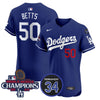 Men's Dodgers 2024 World Series Champions Patch Vapor Premier Elite Jersey V2 - All Stitched