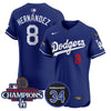 Men's Dodgers 2024 World Series Champions Patch Vapor Premier Elite Jersey V2 - All Stitched