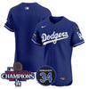 Men's Dodgers 2024 World Series Champions Patch Vapor Premier Elite Jersey V2 - All Stitched