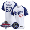 Men's Dodgers 2024 World Series Champions Patch Vapor Premier Elite Jersey V2 - All Stitched