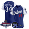 Men's Dodgers 2024 World Series Champions Patch Vapor Premier Elite Jersey V2 - All Stitched