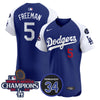 Men's Dodgers 2024 World Series Champions Patch Vapor Premier Elite Jersey V2 - All Stitched