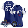 Men's Dodgers 2024 World Series Champions Patch Vapor Premier Elite Jersey V2 - All Stitched